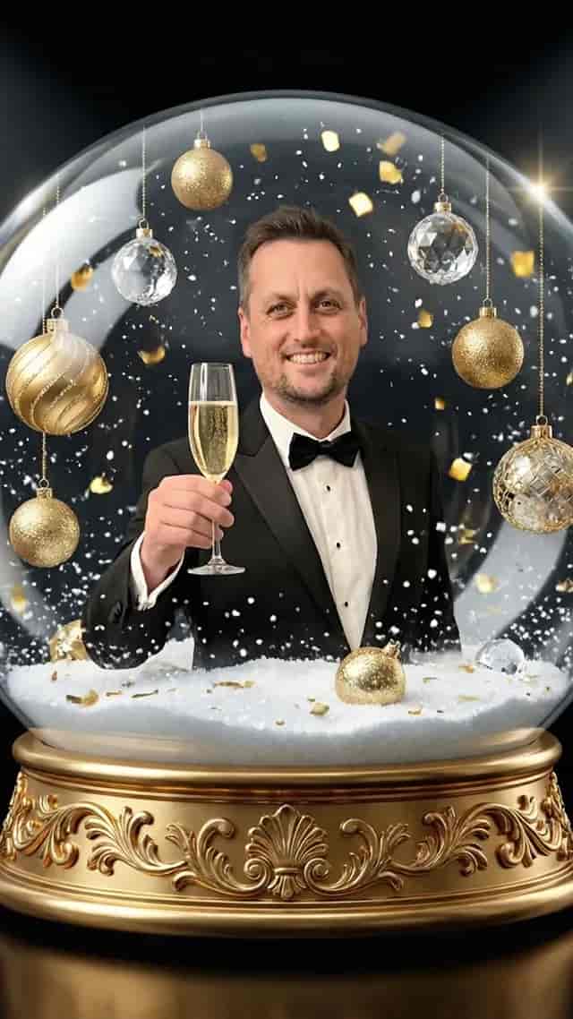 Snowglobe Cheers background blur
