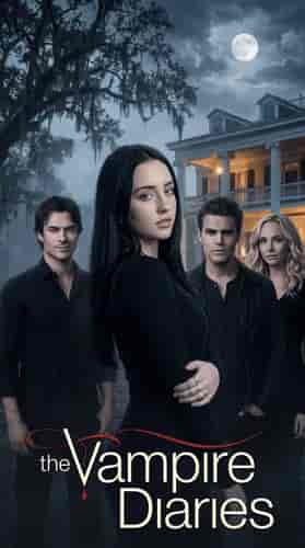 Vampire Diaries Cast Poster background blur
