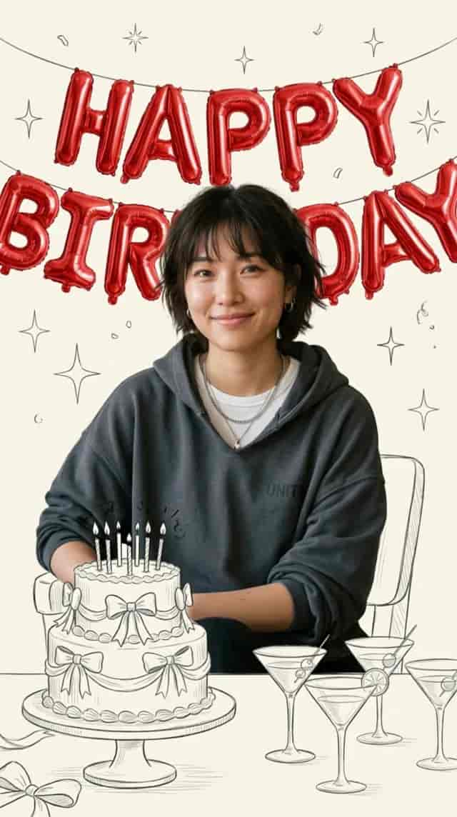 Birthday Doodle background blur