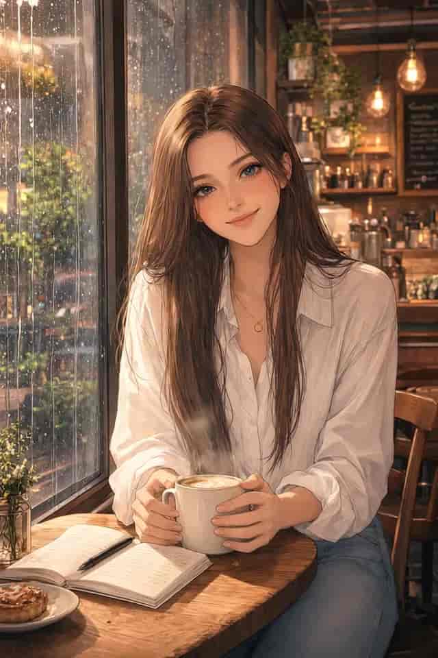 Cafe Webtoon Panel background blur