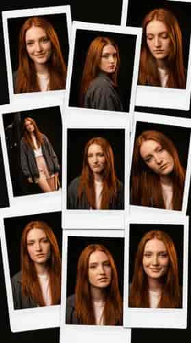 Character-Locked Polaroid Collage background blur