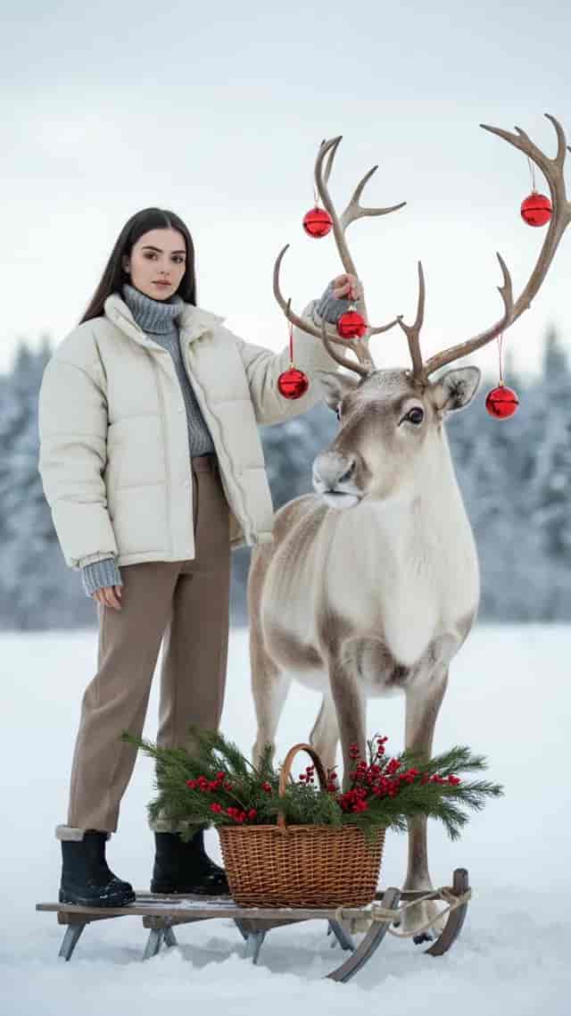 Reindeer Ornament background blur