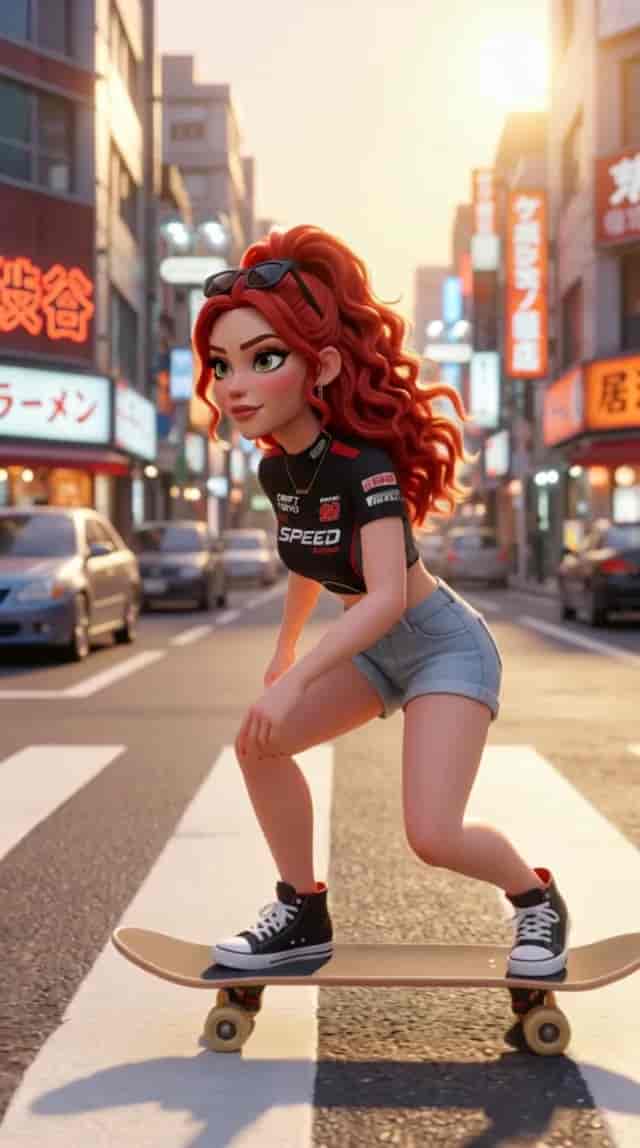 Skateboard Street Ride background blur