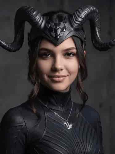 Capricorn Zodiac Portrait background blur