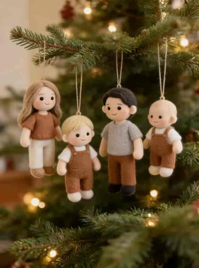 Felt Ornaments background blur
