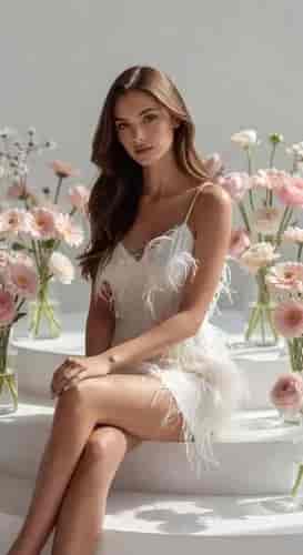 Sunlit Floral Photoshoot background blur