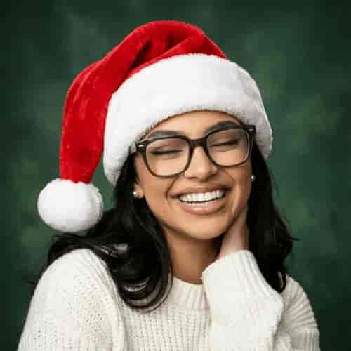 Santa Yearbook Portrait background blur