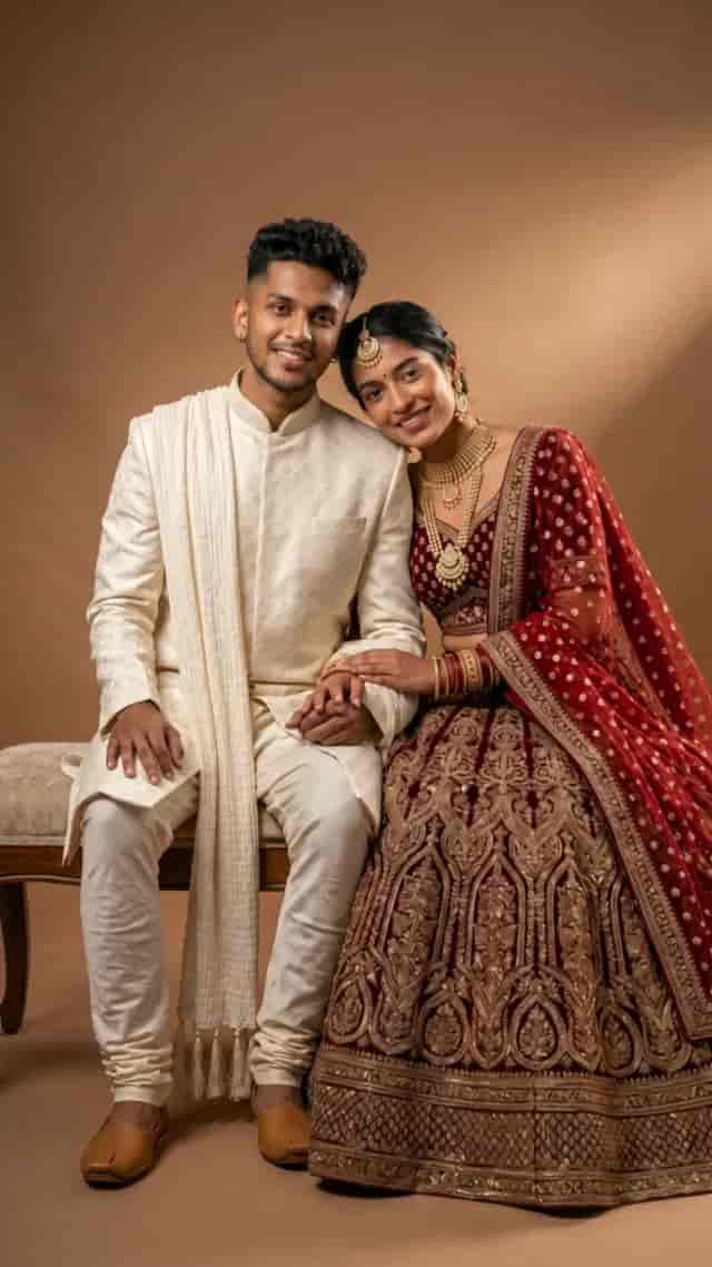 Traditional Indian Couple Portrait background blur