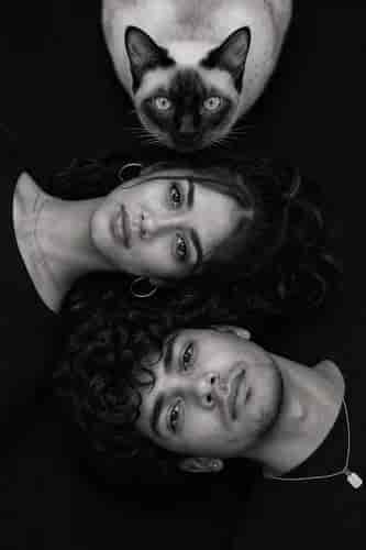B&W Two and Pet background blur
