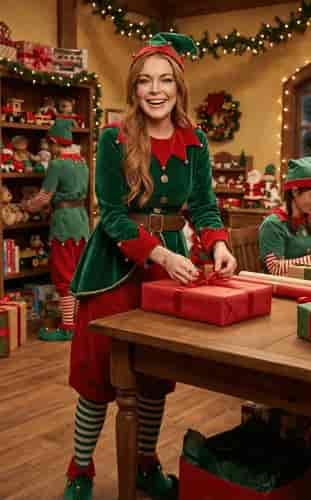 Elf Gift Wrapper background blur