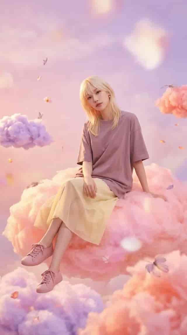 Cotton Candy Clouds background blur