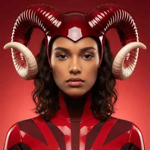 Aries Zodiac Portrait background blur