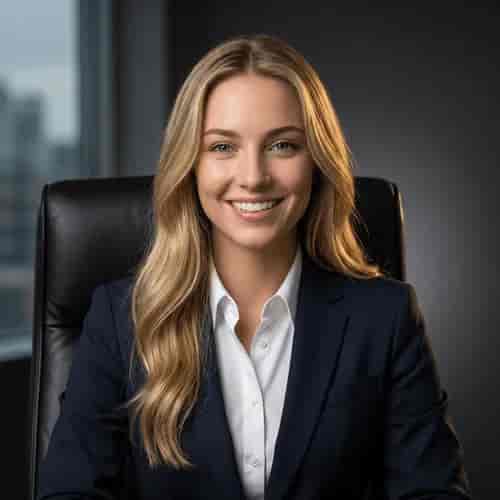 AI Executive Portrait – Professional Power Suit Studio Shot background blur