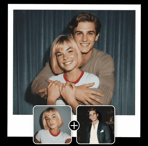 AI Girlfriend Generator - Polaroid Effect background blur