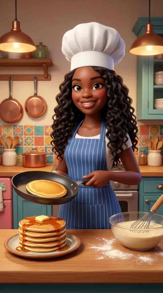 Chef Pancake Flip background blur