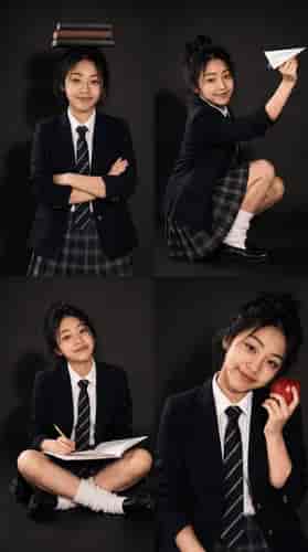 Back to School Collage background blur