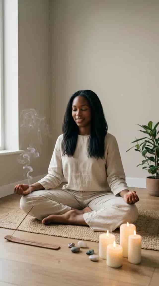 Candle Meditation background blur
