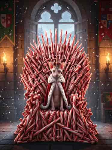 Candy Cane Throne background blur