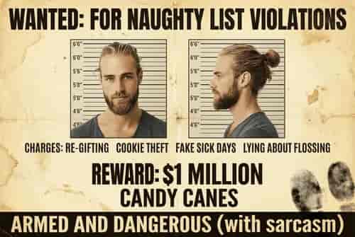 Naughty Wanted Poster background blur