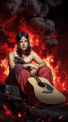 Neo-Noir Fire background blur