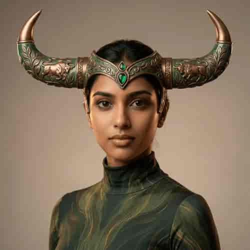 Taurus Zodiac Portrait background blur