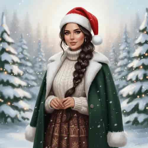 Christmas Portrait background blur