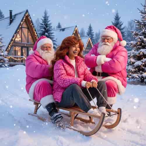 Pink Sled Ride background blur