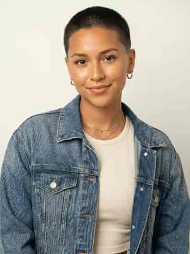 Textured Buzz Cut background blur