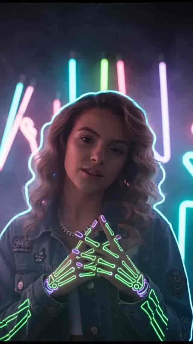 Neon Cyberpunk background blur