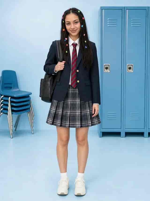 Try On School Uniform background blur