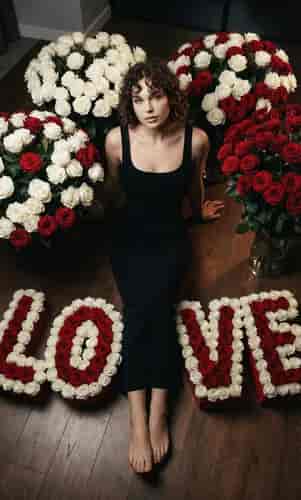 Rose Letter AI Effect background blur