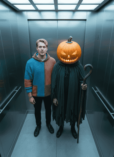 Elevator Encounter background blur