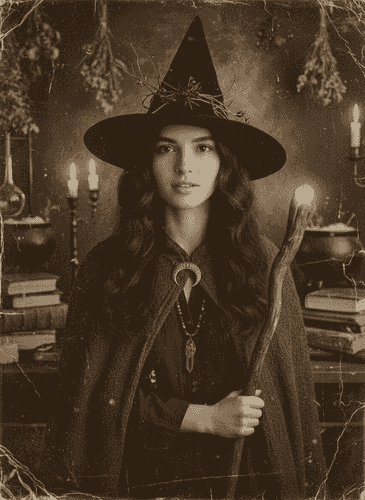 Vintage Witch background blur