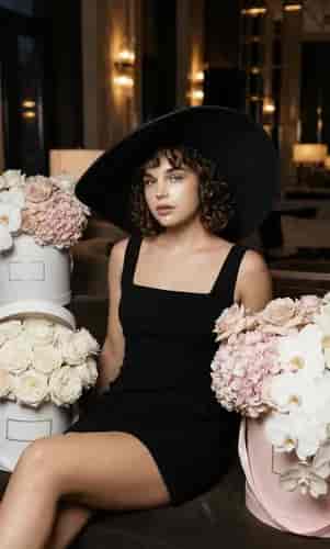 Floral Couture Editorial background blur