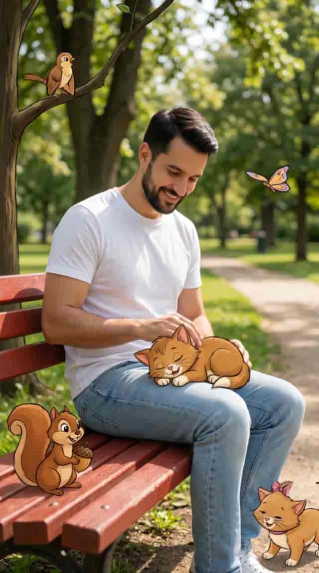 Park Cartoon Companions background blur