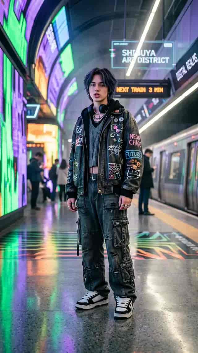 Subway Cyberpunk background blur
