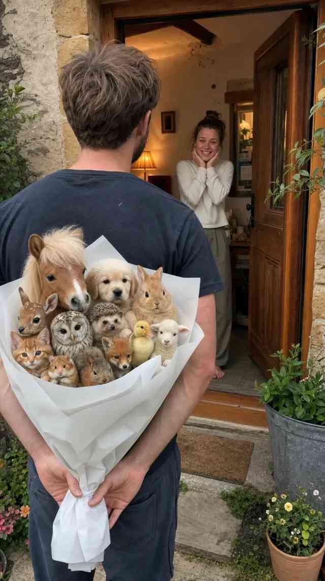 Animal Bouquet Surprise background blur