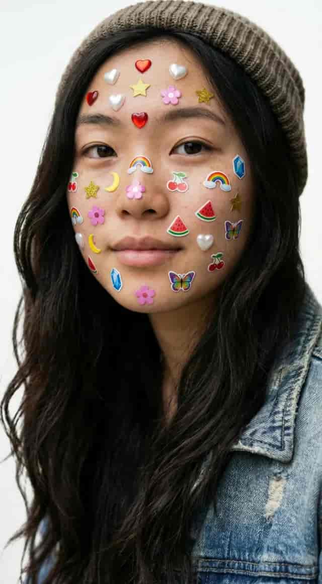 Sticker Face background blur