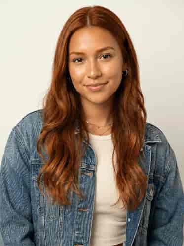 Deep Orange Hair background blur