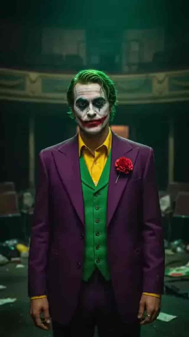 Gritty Green Hair Villain background blur