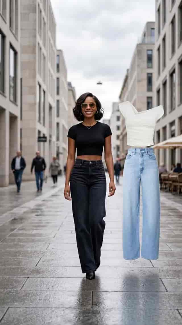 Floating Outfit Transition background blur