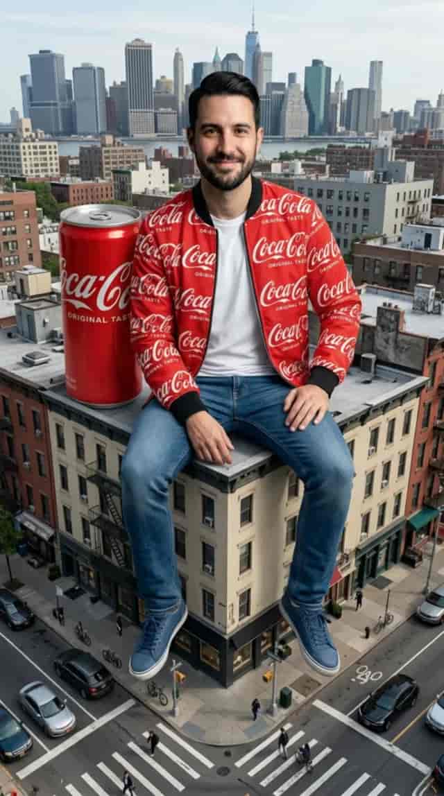 Giant Rooftop Ad background blur