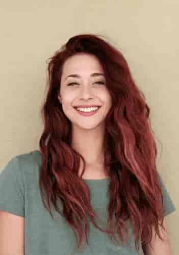 Cherry Red Hair background blur