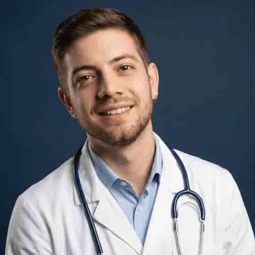 Clinical Doctor Headshot background blur