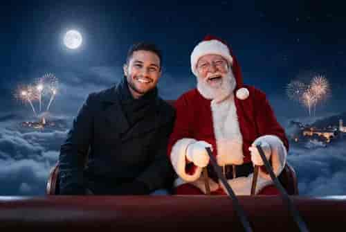 Sleigh Night Flight background blur