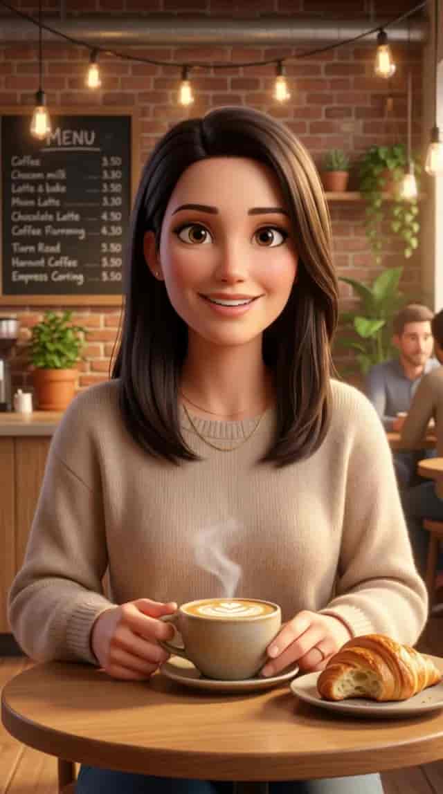 Cozy Cafe Talk background blur