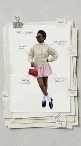 Layered Fashion Moodboard background blur