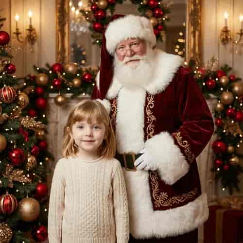 Santa Holiday Glow background blur