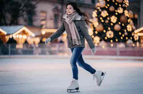 Winter Skating Realism background blur