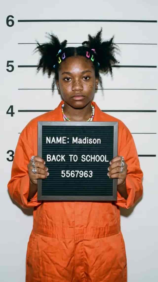 Back To School Mugshot background blur